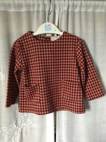 Très jolie tunique pieds de poule 9/12 mois Zara