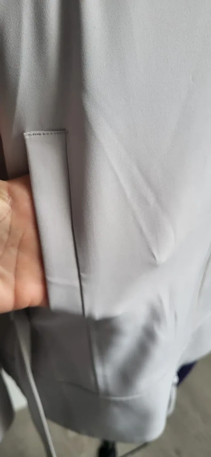 Veste gris clair asymétrique Garou Patrick Mendes - photo numéro 5