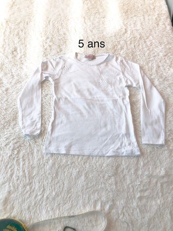 Tee shirt manches longues blancs 5a