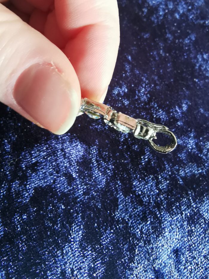 Pendentif note argentée à strass - photo numéro 2