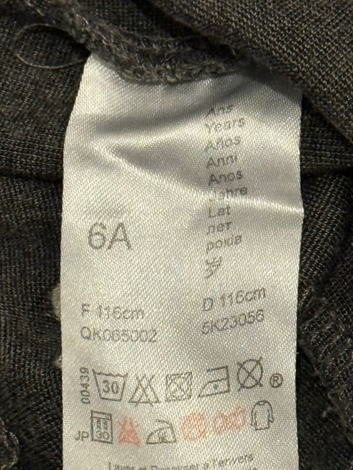 Lot 6 ans : pantalon Lili Gaufrette gris chiné + T-shirt manches longues moutarde Tissaia - photo numéro 6