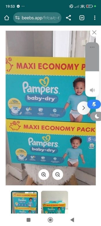 Couche Pampers taille 5 