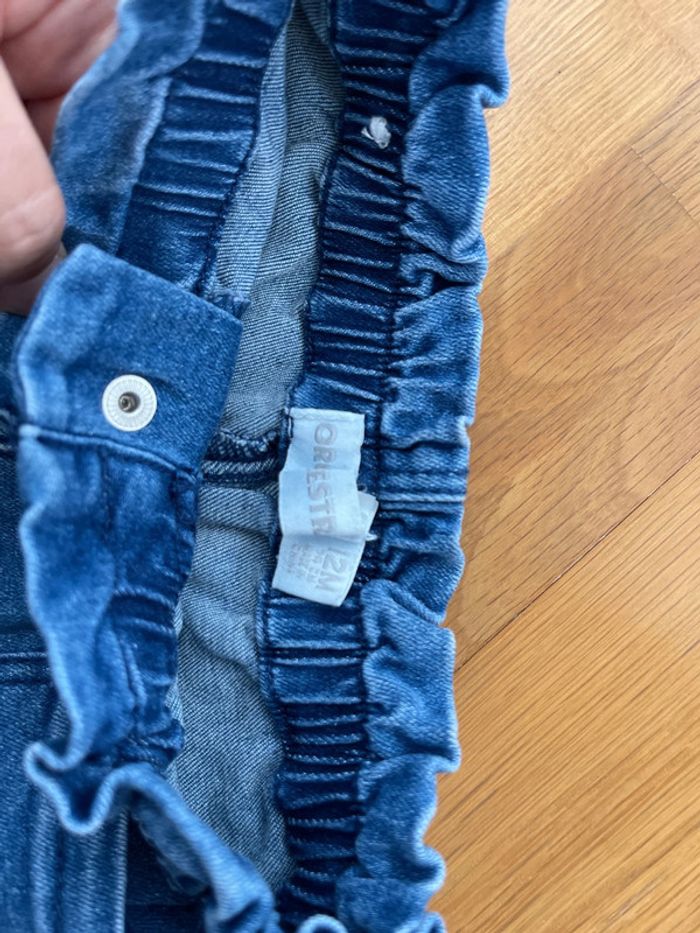 Lot de 2 jeans neufs fille taille élastique taille 12 mois - photo numéro 7