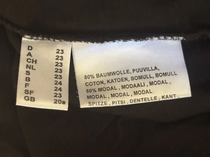 T-shirt noir fluide coton avec décolleté en dentelle Atelier GS - photo numéro 4