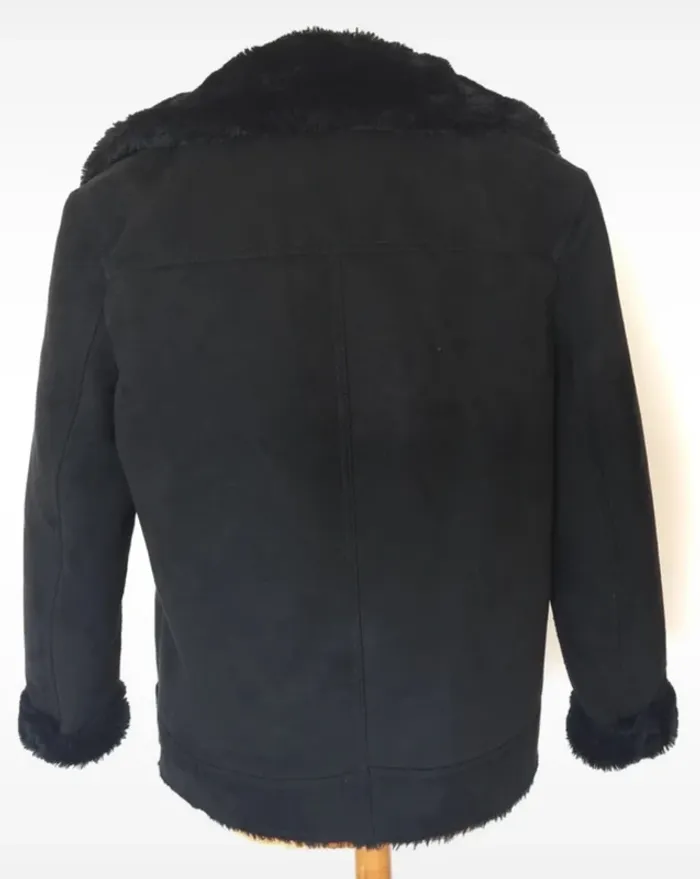 Veste chaude bi matière noire - photo numéro 2