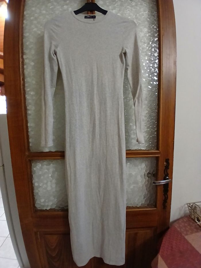 Robe longue gris