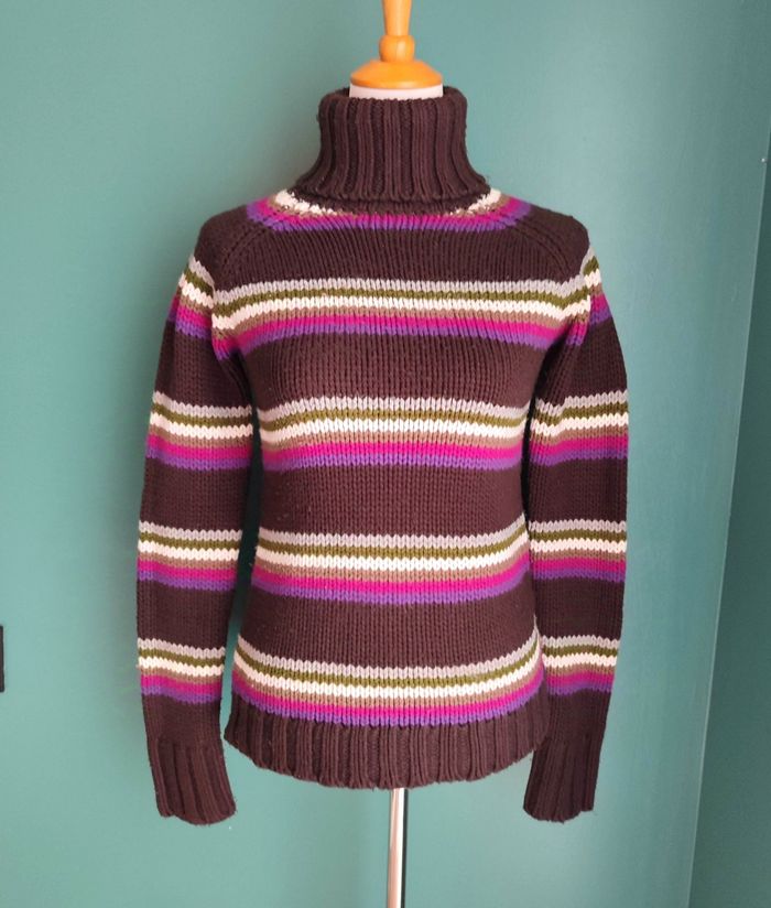 Pull vintage col roulé 90's - photo numéro 3