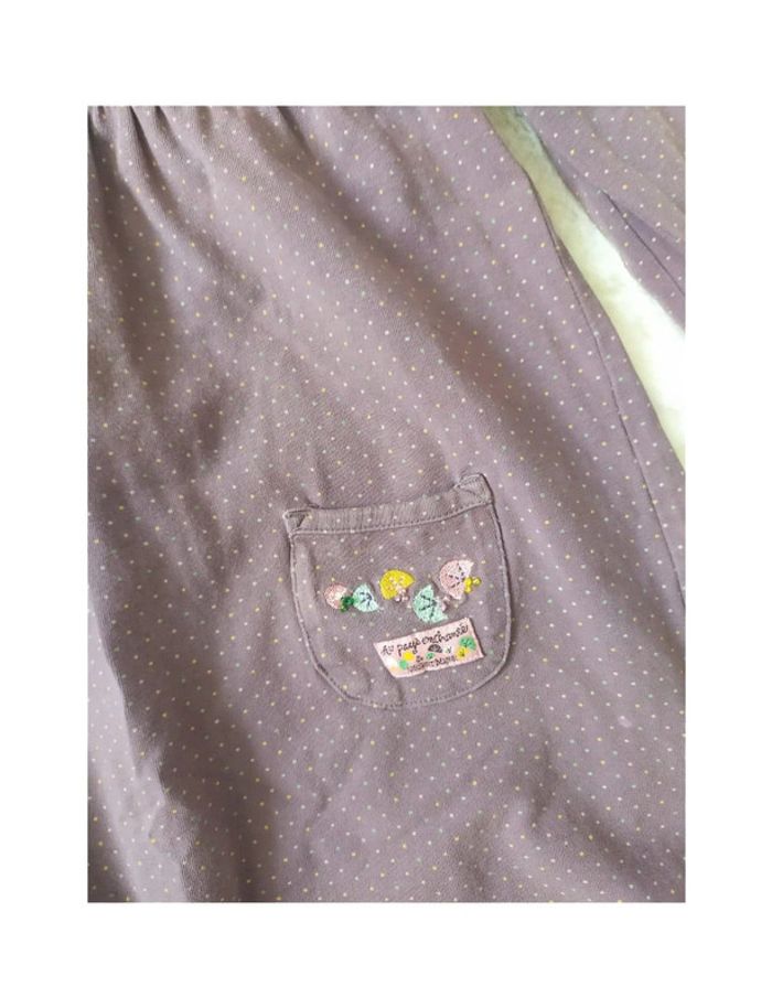 Robe en coton manches longues petits pois mi-saison - photo numéro 3