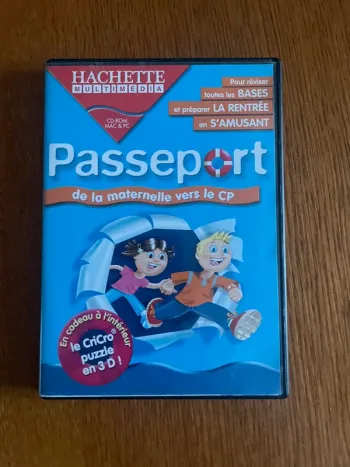 Jeu Pc passeport de la maternelle vers le cp