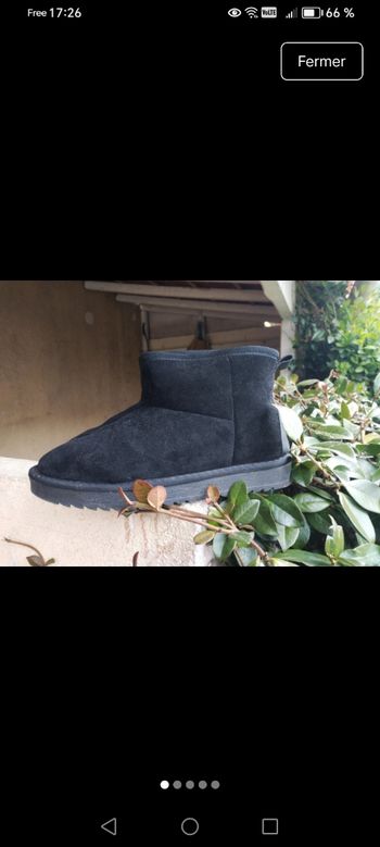 Bottines fourrées noires Kiabi t40 
