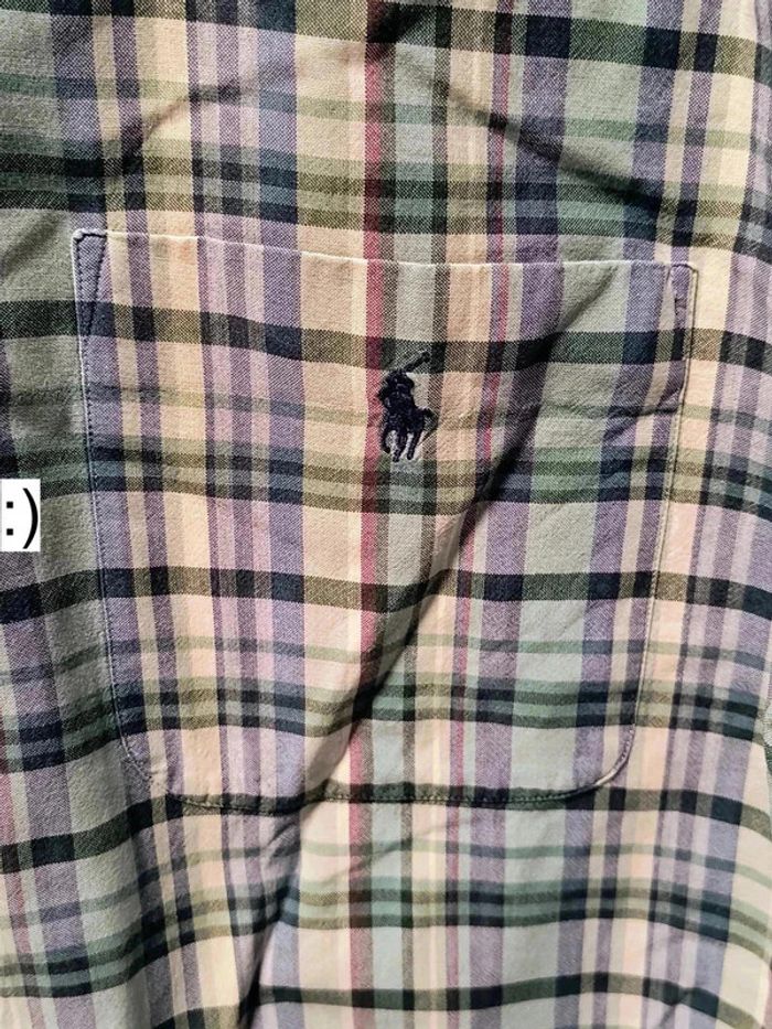 Chemise vintage Ralph Lauren Polo – modèle Caldwell – carreaux verts, bleus et beiges – Y2K - photo numéro 4