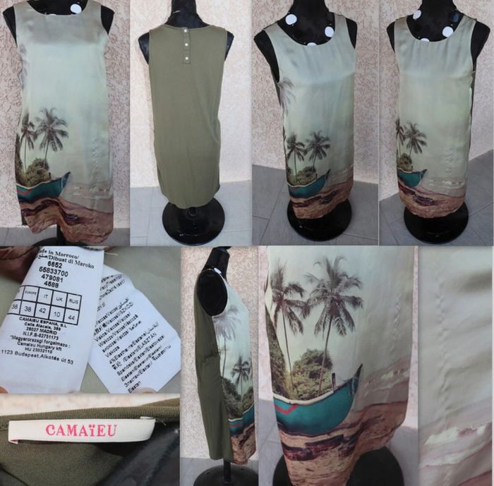 27 - Robe fluide kaki camaieu - photo numéro 3