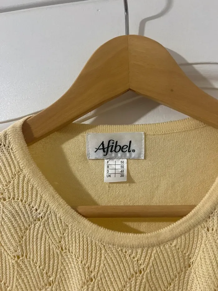 Haut vintage jaune - taille 50 ou M/L (oversize) - neuf - photo numéro 3