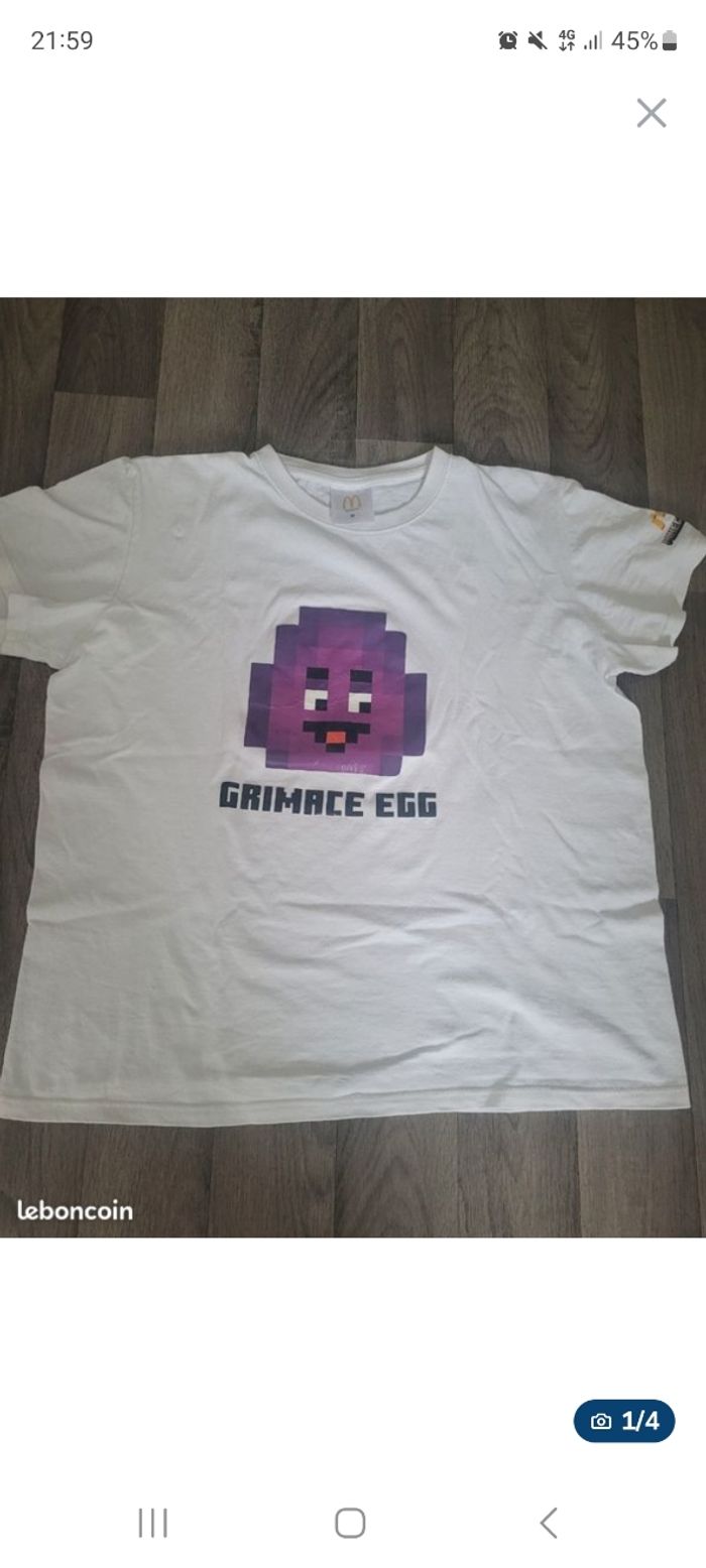 Tee-shirt Grimace/Minecraft-Taille M
