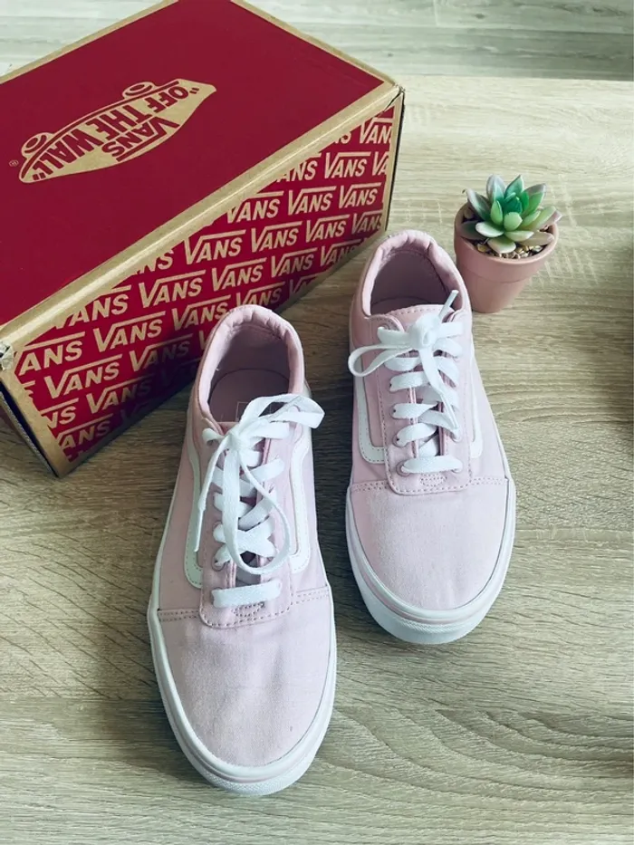 Vans Ols Skool rose/blanc 36