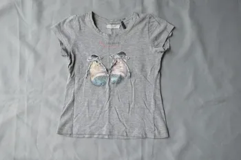 T-shirt IKKS Fille Gris 4 ans - Chaussures Pailletées