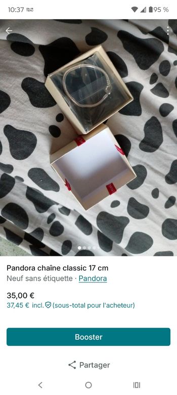 Bracelet Pandora chaîne classique 17 cm