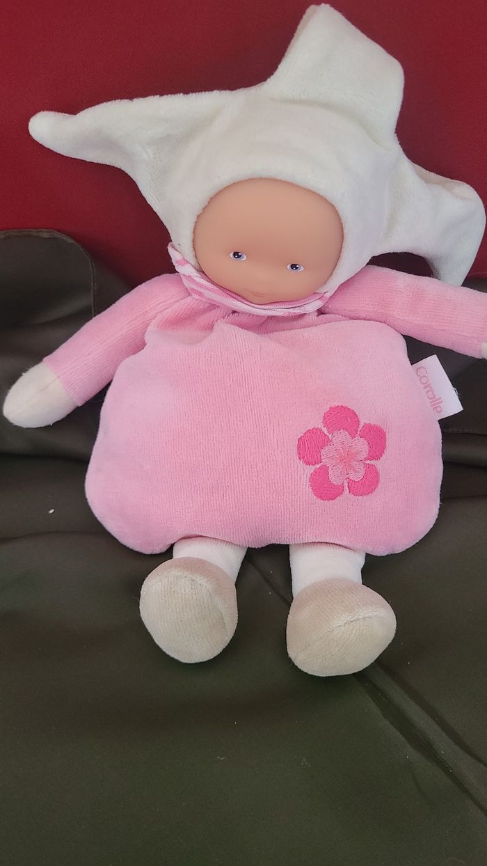 Doudou Poupée Corolle - Rose