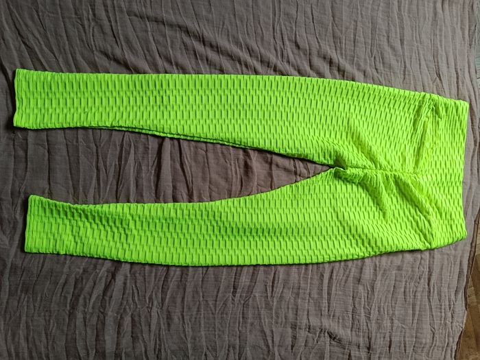 Legging femme jaune fluo en s - photo numéro 5