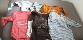 Lot t-shirts manches longues 18 mois