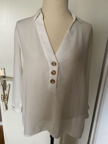 Blouse Jennyfer taille 36 blanche