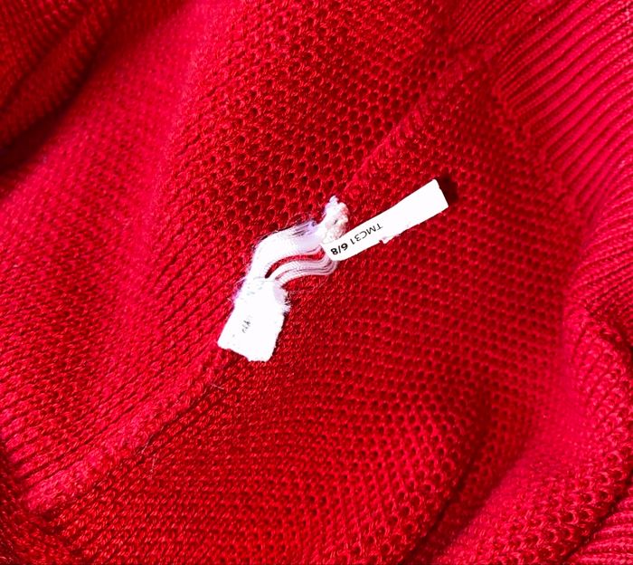 Pull demi-zip Ralph Lauren rouge - Taille S - Pima Coton - Très bon état - photo numéro 10
