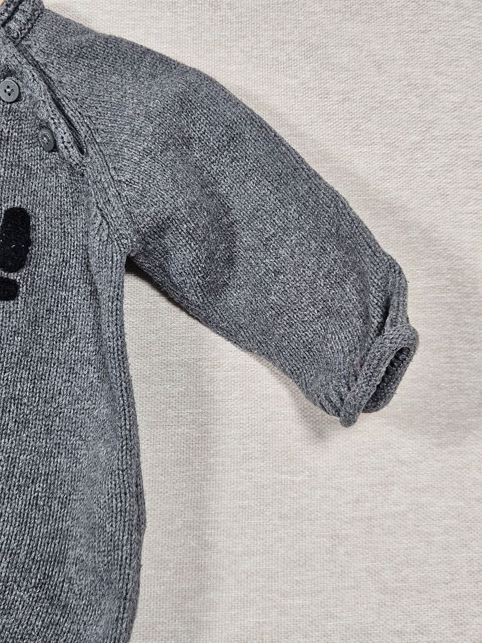 Pull en maille Gris Tape à l'œil 9 mois 71 cm - photo numéro 4