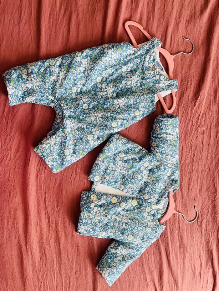 Jacadi 3 mois – Gilet + combinaison col Liberty – Excellent état - photo numéro 10