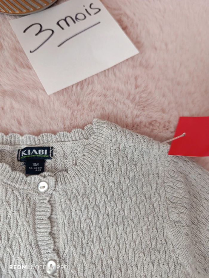Gilet gris broderie - photo numéro 2