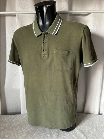 T-shirt polo kaki moucheté noir XL Defacto