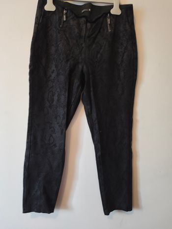PANTALON BREAL SIMILI CUIR ET TISSU