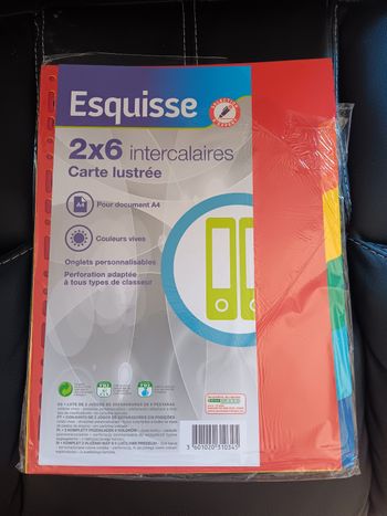 Lot de 6 intercalaires
