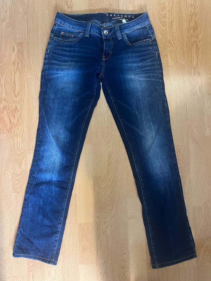 Jean Freesoul bleu foncé taille 28 - photo numéro 2