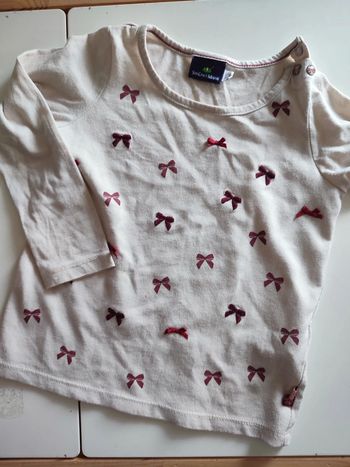 T-shirt manches longues petits noeuds