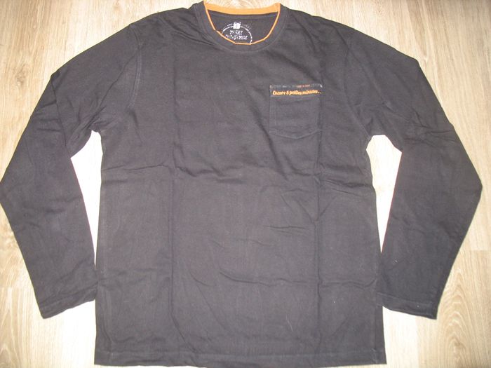 PYJAMA 2 PCS : TEE SHIRT ML NOIR + PANTALON CARREAUX "ARMAND THIERY" - TAILLE S - n°06 - photo numéro 2