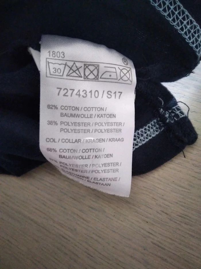 Tee-shirt bleu marine 6 mois - photo numéro 5