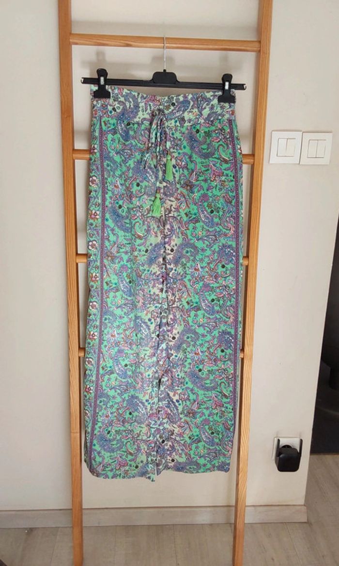 Sarouel neuf soie polyester hippie chic bohème T 36/38 - photo numéro 6
