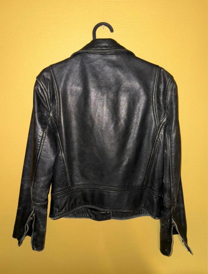 Perfecto en cuir Mango