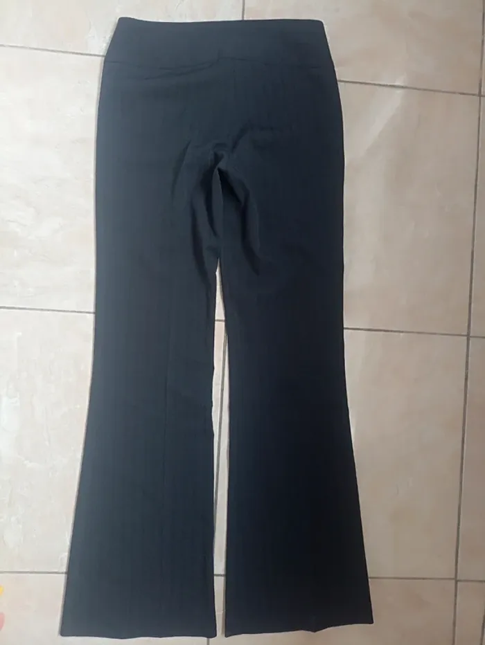 Pantalon évasé noir femme en tissus Taille 1 - photo numéro 7