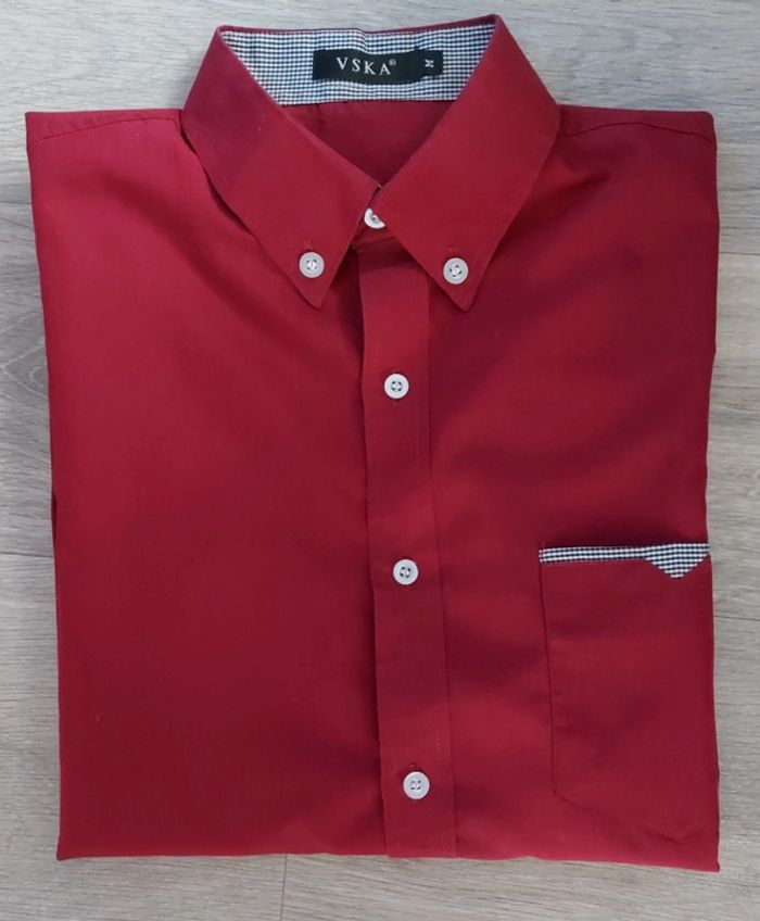 Chemise homme bordeaux