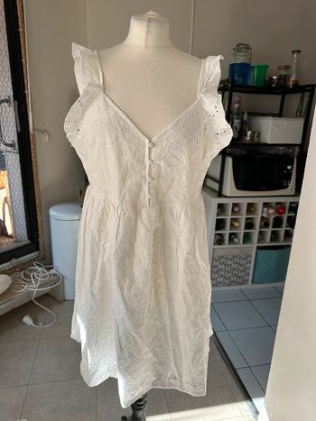 Robe blanche dentelle - Camaïeu