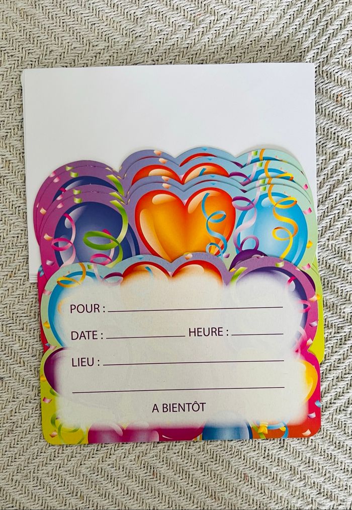 Lot 17 cartes invitations anniversaires enfants - photo numéro 8
