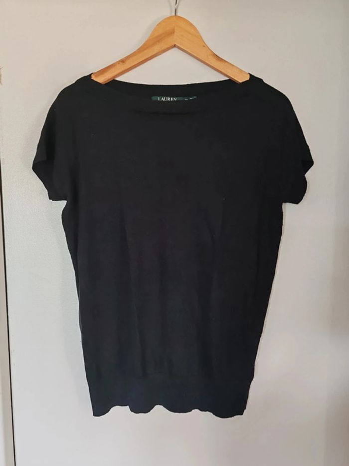 T-shirt manche courte Lauren Ralph Lauren noir taille PS - photo numéro 4