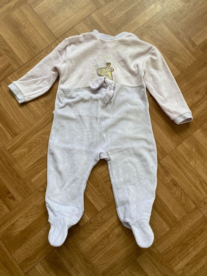 Pyjama une pièce mauve taille 12 mois vintage