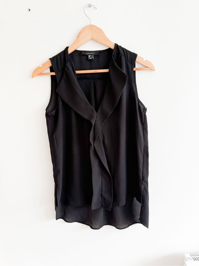 Blouse sans manches noir atmosphère taille 36 S - photo numéro 2