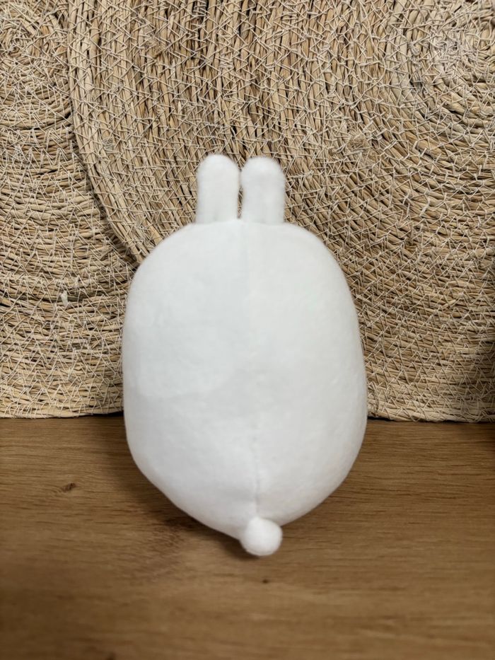 Peluche Molang blanc cœur arc en ciel 12 cm - photo numéro 3
