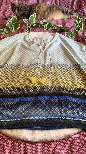 Haut oversize gold & silver