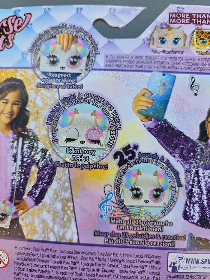 Purse pets sac à main interactif chiot arc en ciel - photo numéro 8