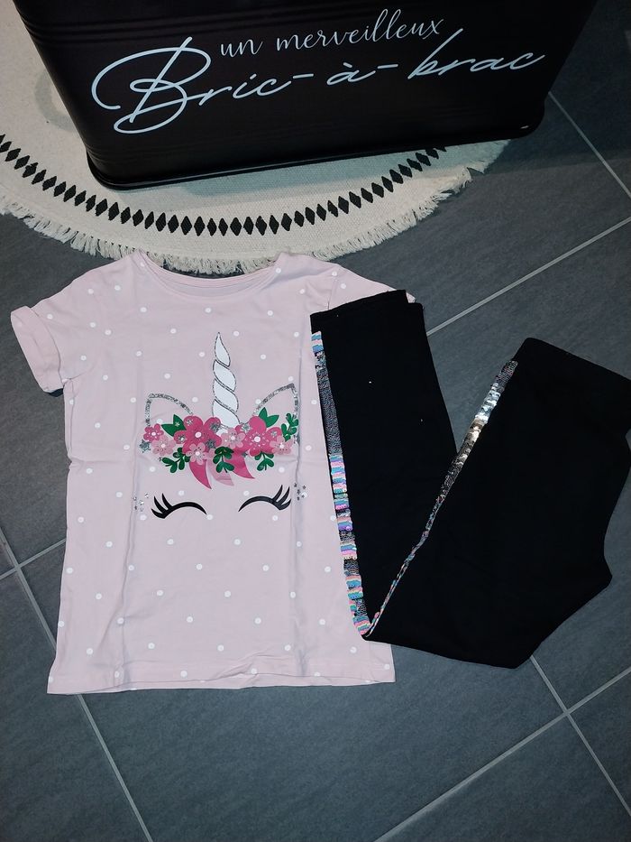 T-shirt + leggings fille 10 ans