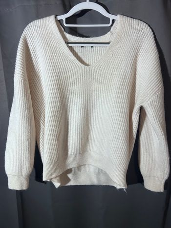Pull en laine, couleur crème, taille L